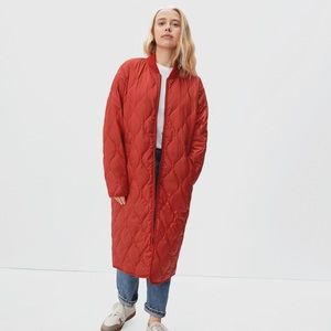 Everlane The ReNew Long Liner Red Poppy